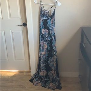 Large Free People Navy Blue Floral dress